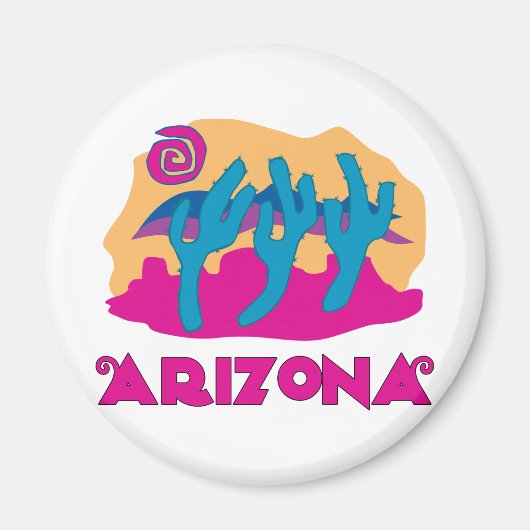 Arizona Wüstenrosa Magnet (Vorne)