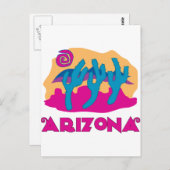 Arizona Wüstenrosa Postkarte (Vorne/Hinten)
