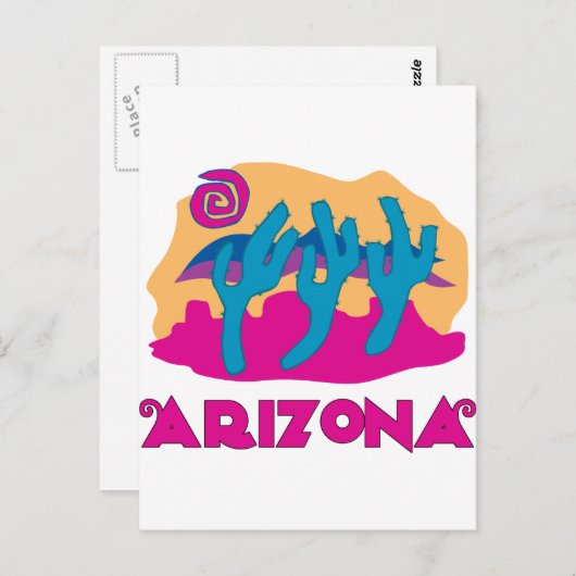 Arizona Wüstenrosa Postkarte (Vorne/Hinten)