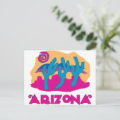 Arizona Wüstenrosa Postkarte (Stehend Vorderseite)