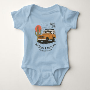 Arizona Wüstenuntergangstraße Reise Kaktus Phoenix Baby Strampler