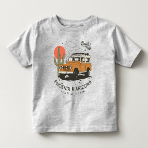 Arizona Wüstenuntergangstraße Reise Kaktus Phoenix Kleinkind T-shirt