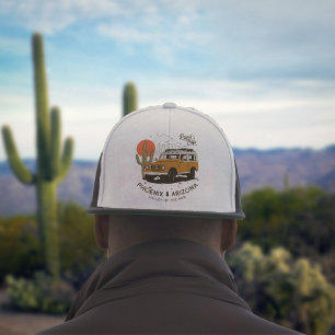 Arizona Wüstenuntergangstraße Reise Kaktus Phoenix Truckerkappe