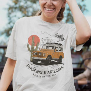 Arizona Wüstenuntergangstraßen-Trip Kaktus Phoenix T-Shirt