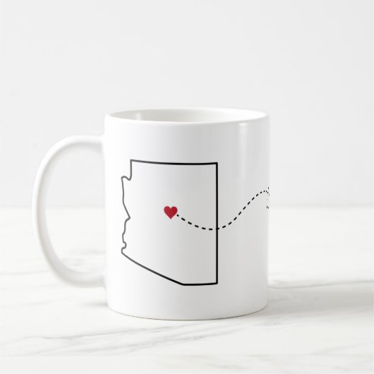 Arizona zu Kentucky - Heart2Heart Coffee Tasse (Links)