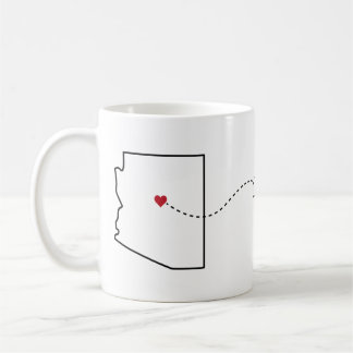 Arizona zu Maine - Heart2Heart Coffee Tasse