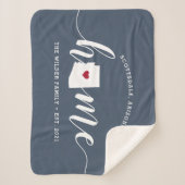 Arizona Zuhause Staat Personalisiert Sherpadecke (Vorderseite)