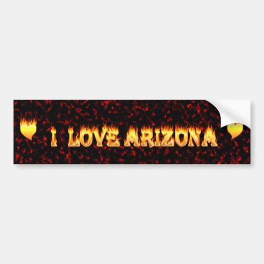 Arizonafeuer und -flammen der Liebe I Autoaufkleber (Vorne)