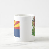 Arizonan Flag + Map-Tasse Kaffeetasse (Mittel)