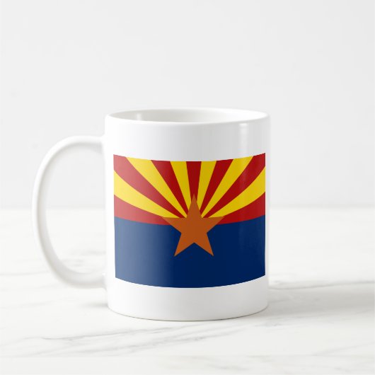 Arizonan Flag + Map-Tasse Kaffeetasse (Links)