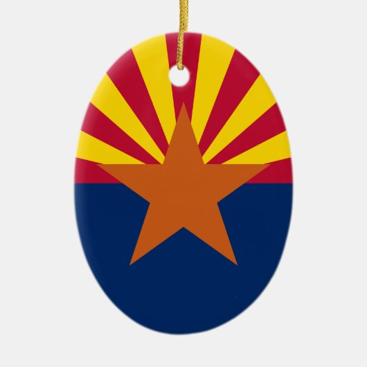 Arizonas Flagge Keramikornament (Vorne)