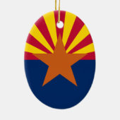 Arizonas Flagge Keramikornament (Hinten)