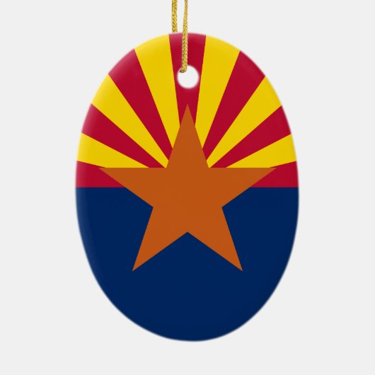 Arizonas Flagge Keramikornament (Hinten)