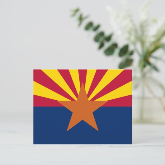Arizonas Flagge Postkarte (Stehend Vorderseite)