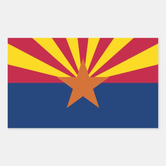 Arizonas Flagge Rechteckiger Aufkleber (Vorderseite)