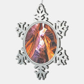 Arizonas großartiger und majestätischer Antelope-C Schneeflocken Zinn-Ornament (Rechts)