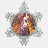 Arizonas großartiger und majestätischer Antelope-C Schneeflocken Zinn-Ornament (Vorderseite)