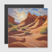 Arizonas Welle in Coyote Buttes Magnetkarte (Vorne/Hinten)