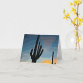 Arizonasaguaro-Kaktus-südwestlicher Karte (Gelbe Blume)