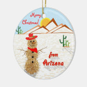 Arizonatumbleweed-Weihnachten Keramik Ornament (Links)