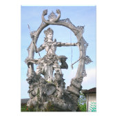Arjuna Statue Foto Print (Vorne)