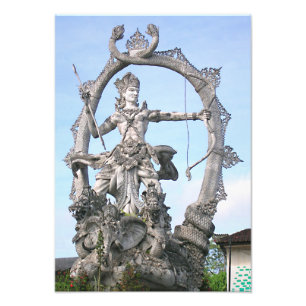 Arjuna Statue Foto Print