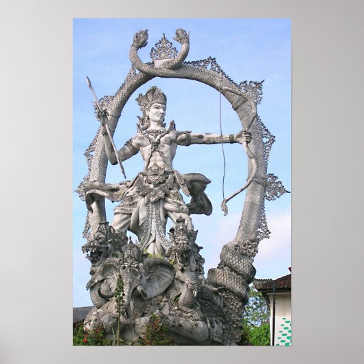 Arjuna Statue Poster (Vorne)