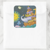 Ark At Night Quadratischer Aufkleber (Tasche)