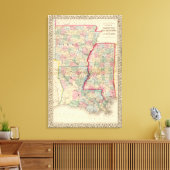 Ark, Miss, La Map von Mitchell Leinwanddruck (Insitu (Wohnzimmer))