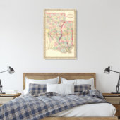 Ark, Miss, La Map von Mitchell Leinwanddruck (Insitu (Schlafzimmer))