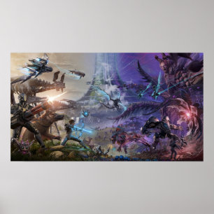 ARK Überleben Evolved Dinosaur War Zone Poster