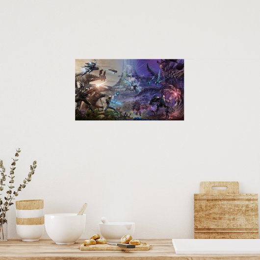 ARK Überleben Evolved Dinosaur War Zone Poster (Küche)