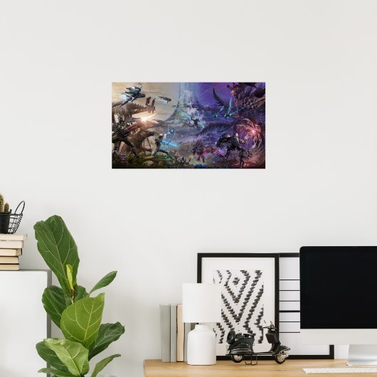ARK Überleben Evolved Dinosaur War Zone Poster (Heimbüro)