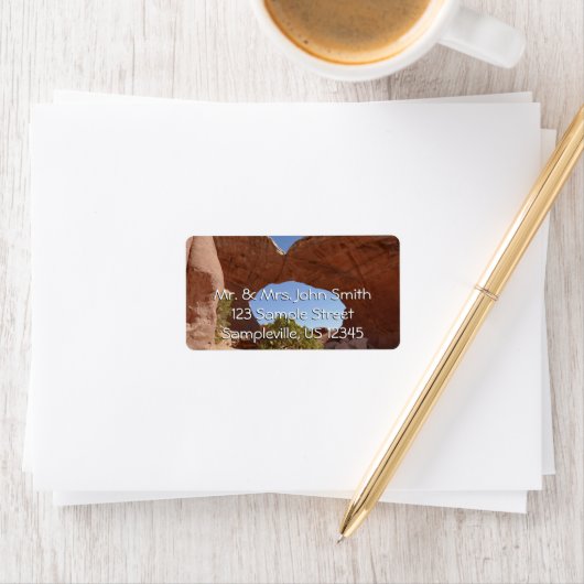 Arkade im Nationalpark Arches Adressaufkleber (Insitu)