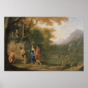 Arkadische Hirten Poster