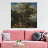 Arkadische Landschaft mit einem zeremoniellen Opfe Leinwanddruck (Insitu (Wohnzimmer))