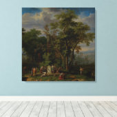 Arkadische Landschaft mit einem zeremoniellen Opfe Leinwanddruck (Insitu (Holzboden))