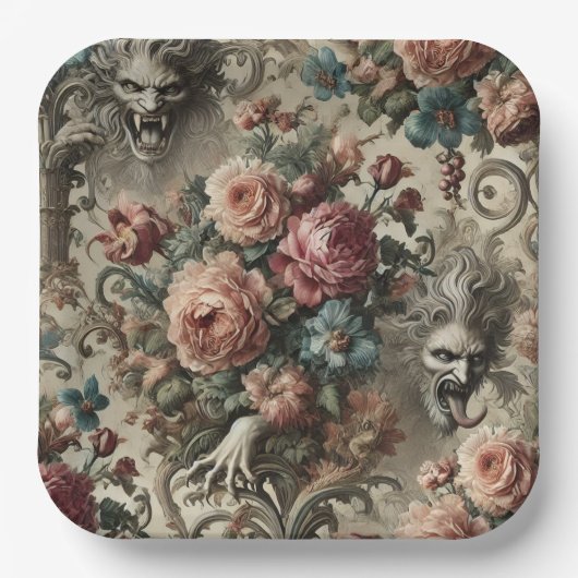 🩸 Arkane Altäre – Gothic Victorian Pappteller (Vorderseite)