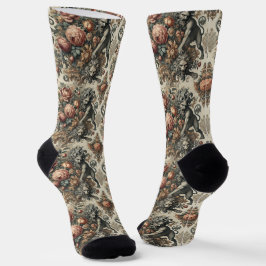 Arkane Apex - Gotische Viktorianische Tapisserie Socken