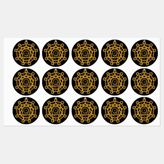 Arkane Enneagram Etiketten (Blatt)