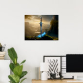 Arkane Kante: verzaubertes Schwert Poster (Heimbüro)