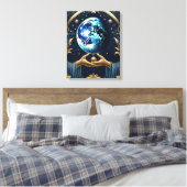 arkanisches Tarot mit Mond Leinwanddruck (Insitu (Schlafzimmer))