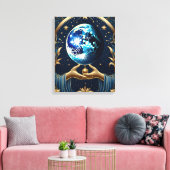 arkanisches Tarot mit Mond Leinwanddruck (Insitu (Wohnzimmer))