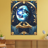 arkanisches Tarot mit Mond Leinwanddruck (Insitu (Wohnzimmer))
