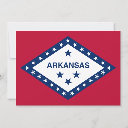 Arkansan Flag, Fahne von Arkansas Hochzeit Einladung (Rückseite)