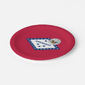 Arkansan Flag & Seal, Flag of Arkansas Pappteller (Schrägansicht)