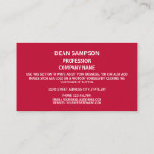 Arkansan Flag & Siegel, Flagge von Arkansas Visitenkarte (Rückseite)