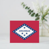 Arkansan-Flagge, Flagge von Arkansas Postkarte (Stehend Vorderseite)