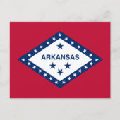 Arkansan-Flagge, Flagge von Arkansas Postkarte (Vorderseite)