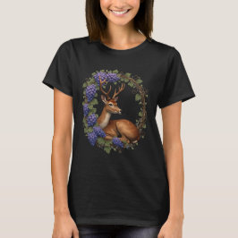 Arkansan State Deer And Grape Vine Vector Design T-Shirt